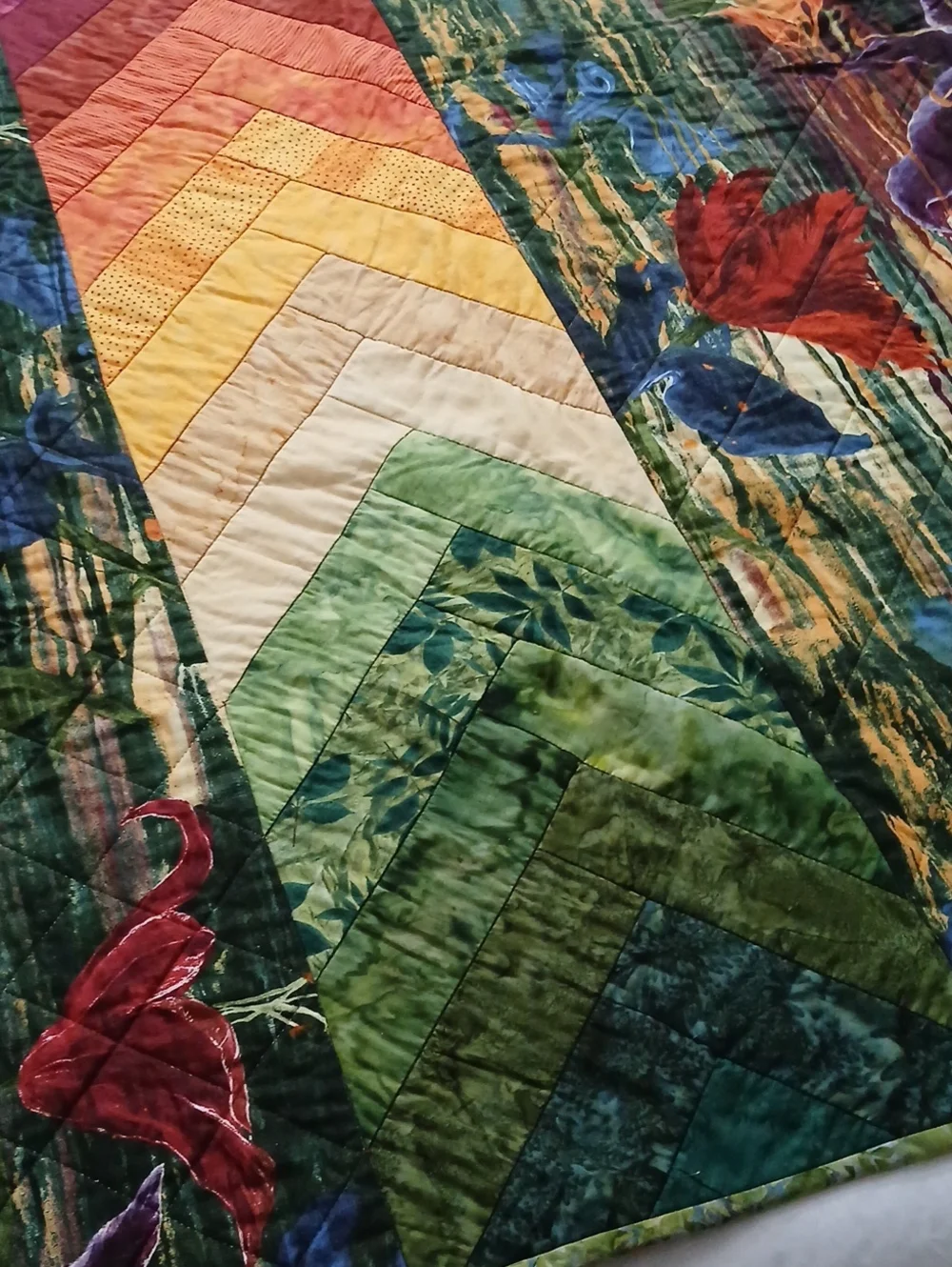 Handmade Floral Quilt